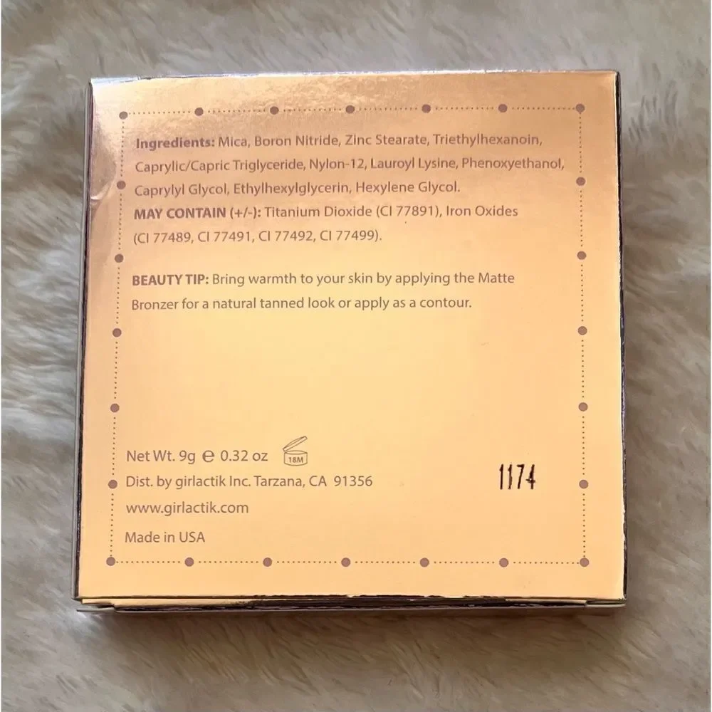 NIB GIRLACTIK Matte Bronzer in Cabo